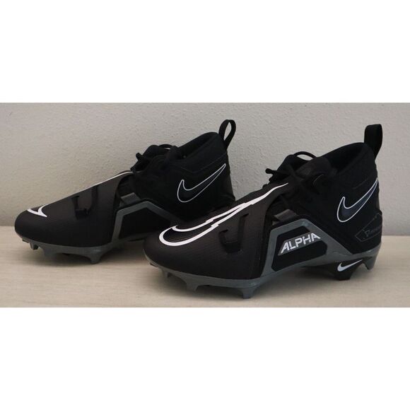 Nike CT6649-010 Men's Sz 12 Black/White Alpha Menace Pro 3 Football Cleats - Picture 2 of 8